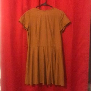 Ochre RAW SILK drop waist dress